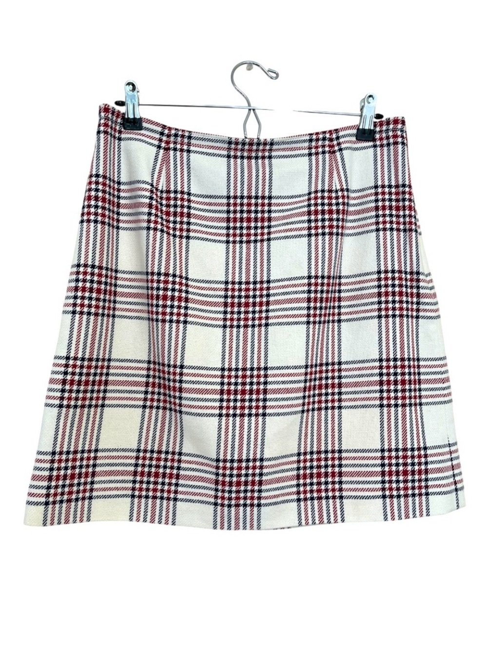 Brooks Brothers Red Fleece Plaid A-Line Mini Skirt - Size 8